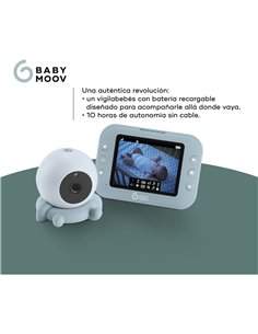 Babymoov Yoo-Roll vigilabebes de video 3.5 pulgadas con bateria recargable 300 metros 8 horas autonomia