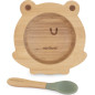 Bol y cuchara  madera bambu Wooden Bowl Frog de Miniland