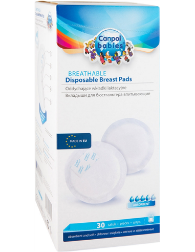 30 Discos absorbentes desechables antideslizantes Canpol babies
